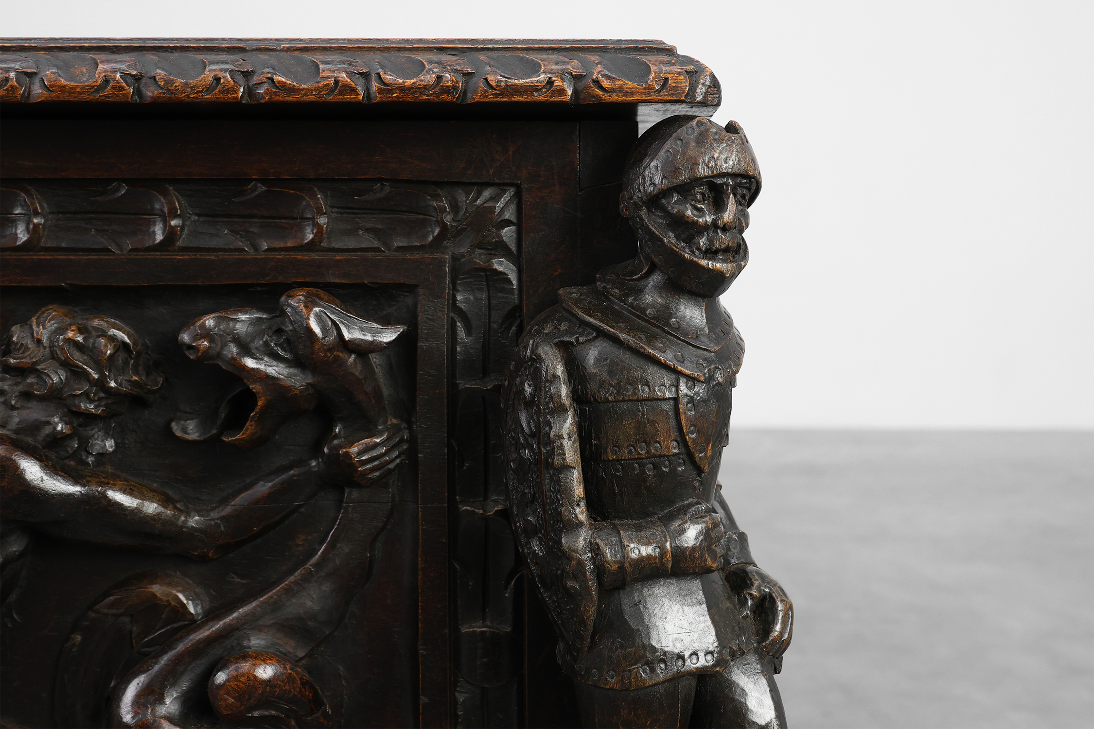 French Neo‑Renaissance Oak Blanket Chest, 19th Centurythumbnail